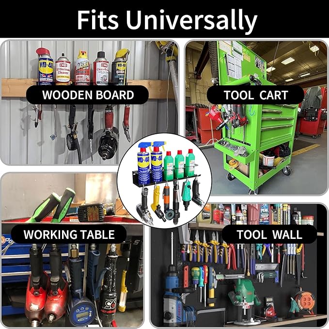 Spray Can Holder Rack Organizer, Pneumatic Tool Aerosol Rack Combo Paint Bottle - Image 6