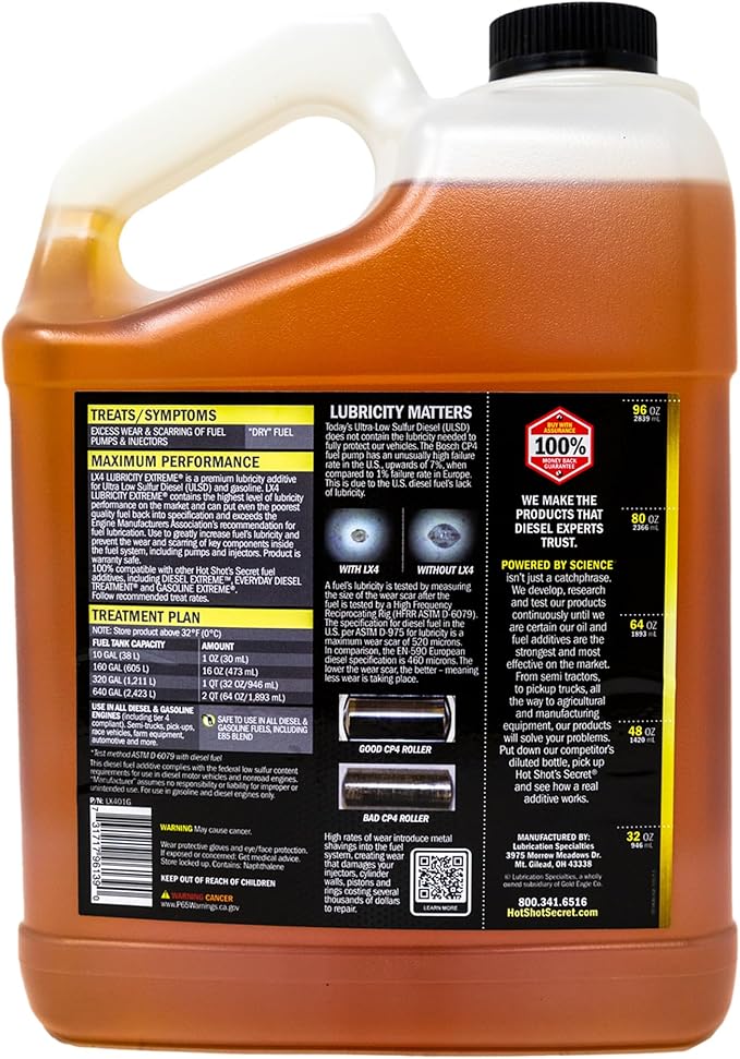 Hot Shot's Secret LX4 Lubricity Extreme 1 Gallon, Fuel Treatment - Image 2