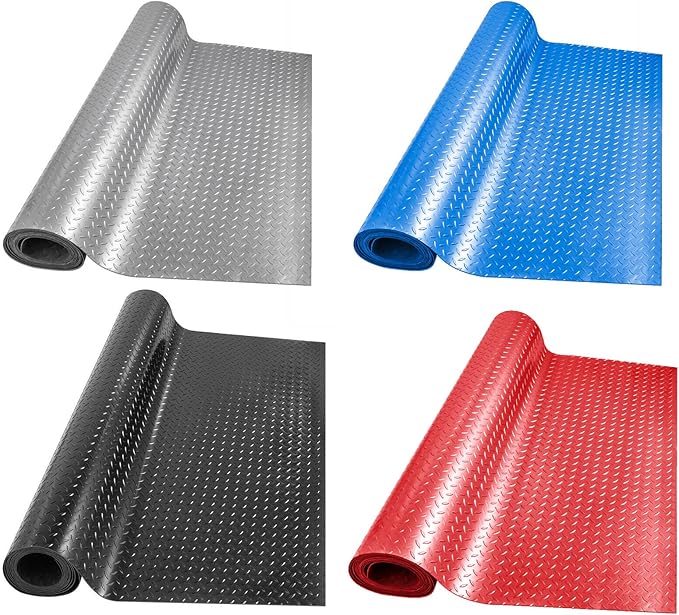Boshen 7.5Ft x 17Ft Garage Floor Mat 2.5mm Thickened Rubber Flooring Roll - Image 4