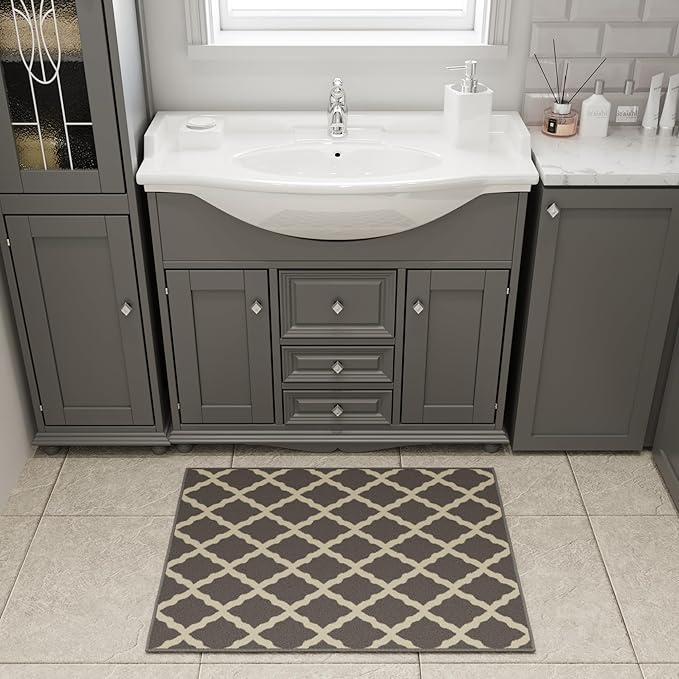 Ottomanson Rugs for Entryway 2'3" x 3' Non Slip Trellis Small Area Rugs Durable - Image 11