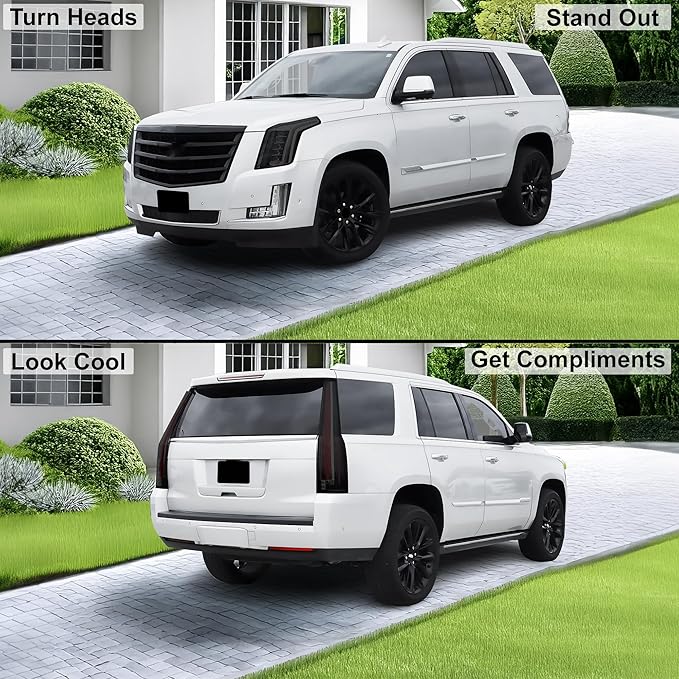 BOGAR TECH DESIGNS Full Headlight Taillight Tint Kit Fits Cadillac Escalade - Image 2