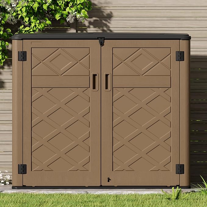 Resin Outdoor Storage Shed, Outdoor Storage Box Waterproof - Image 6