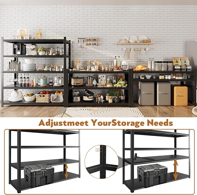 48.2" W Garage Shelving 3000LBS Storage Shelves Heavy Duty Garage Storage - Image 7