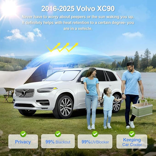10pcs Car Window Shades for Volvo XC90 2016-2024 2025 Accessories, Windshield - Image 2