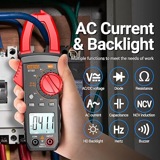 ANENG Digital Clamp Meter Multimeter Tester 4000 Counts - Image 2