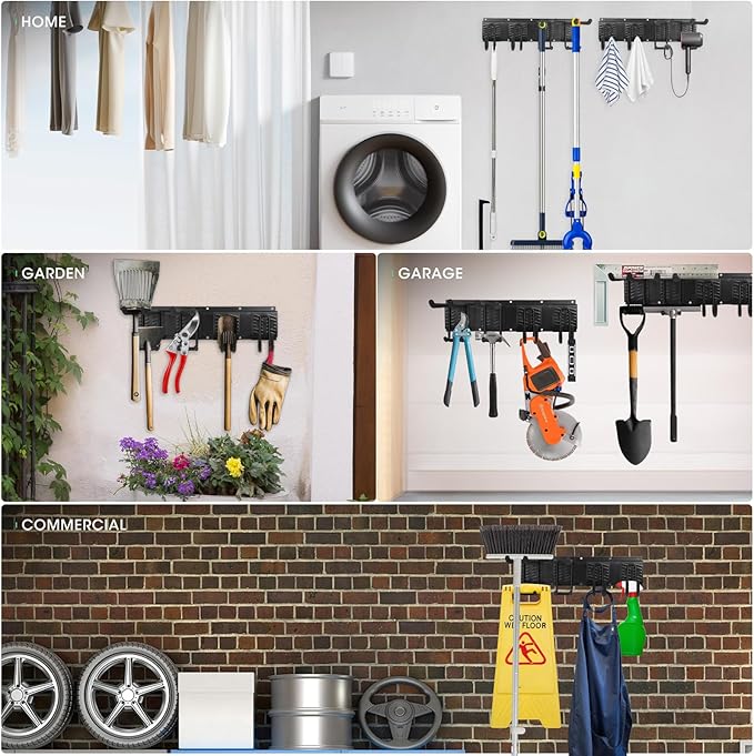 Garage Tool Organizer Wall Mount, Heavy Duty Garage Organization Tool Storage - Image 6