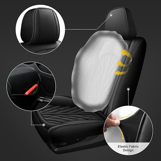 AOMSAZTO Ford Ranger Seat Covers: Full Set Custom Fit 2019 2020 2021 2022 2023 - Image 6