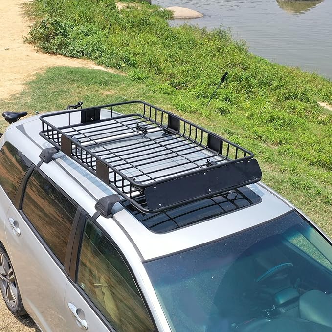 Leader Accessories Roof Rack Cargo Basket Set, Roof Cargo Basket 64'' - Image 6