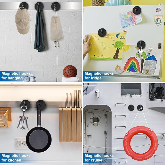 LOVIMAG Magnetic Hooks for Cruise Cabins, 150lbs Cruise Magnets for Door - Image 6