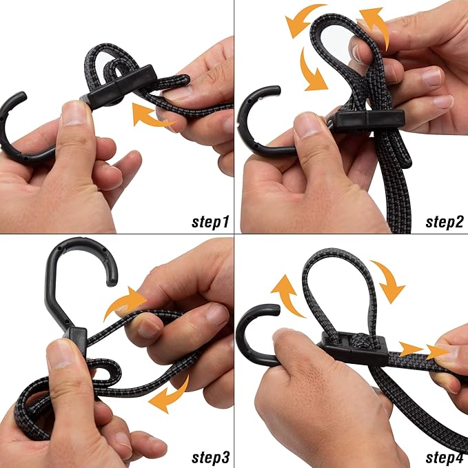 Bungee Cords, Flat Adjustable Bungee Cords - Image 5