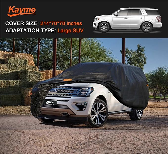 Kayme 7 Layers SUV Car Cover Waterproof All Weather, Outdoor Large SUV Cover - Image 7