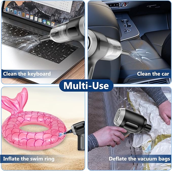Fanisic Mini Car Vacuum, Cordless Handheld Vacuum Cleaner Rechargeable - Image 6