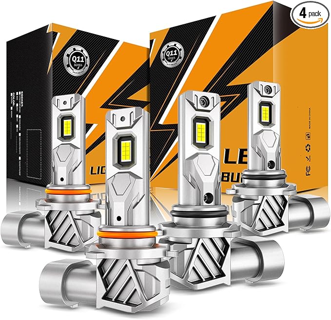 Auxbeam 9005 9006 Fog Light, Super Bright 1:1 Mini Size 6500K White, 9005 9006 by Auxbeam