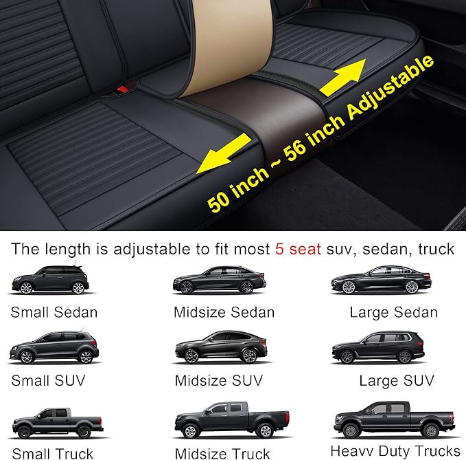 LINGVIDO Car Seat Covers, Breathable and Waterproof Faux Leather Automotive - Image 9