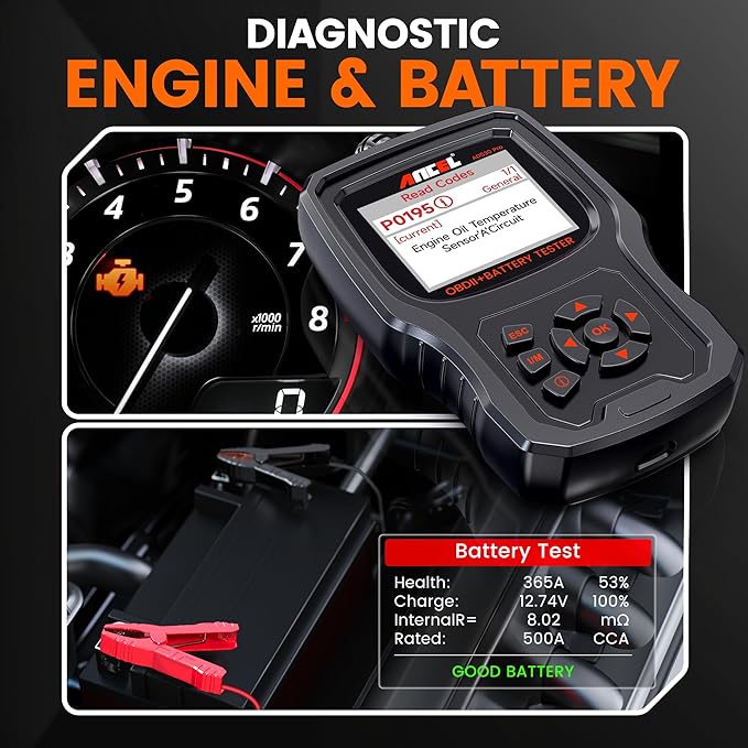 ANCEL AD530 PRO 2 in 1 OBD2 Scanner & Car Battery Tester, Car Scanner - Image 7