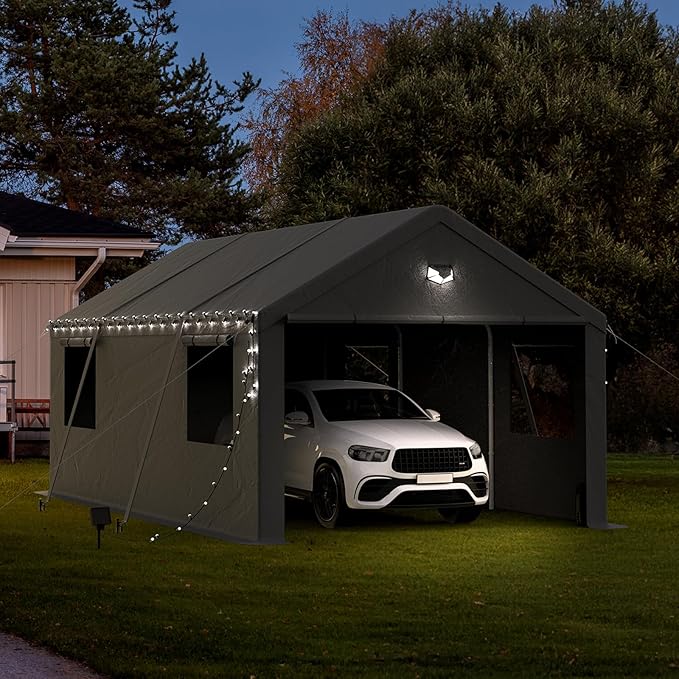 12x20 Carport, Heavy Duty Carport Canopy Garage - Image 5