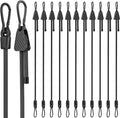 Bungee Cords with Hooks, 48 Inch Adjustable Elastic Bungee Cords with Carabiner by Rugtol