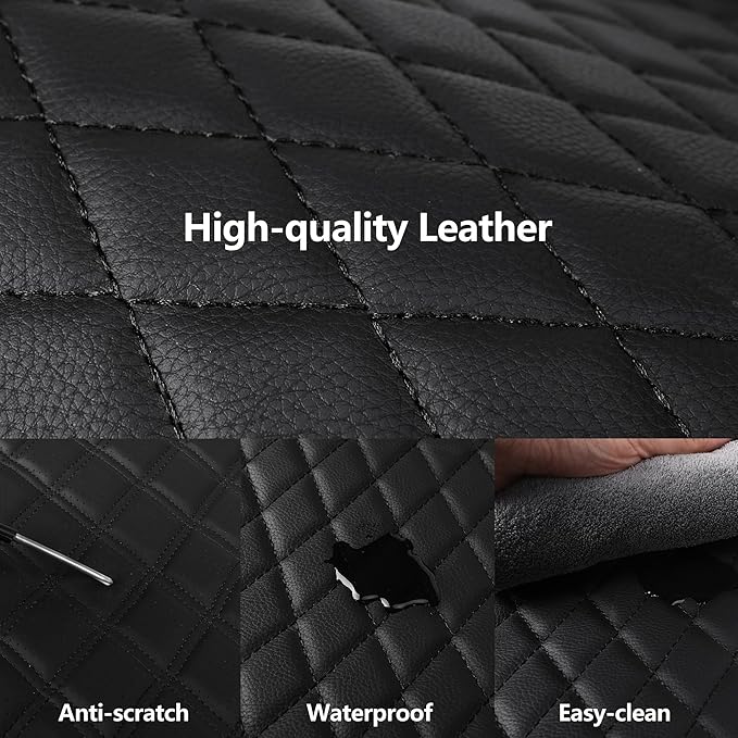 Car Seat Cover, Breathable and Waterproof Leather Seat Covers, Luxury PU - Image 4