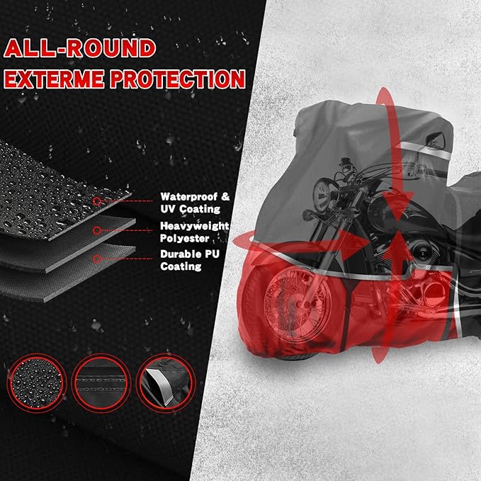 420D Motorcycle Cover Suitable for Kawasaki Vulcan 650 900 1500 and Eliminator - Image 2