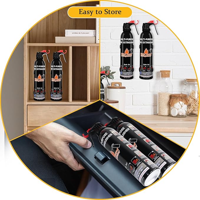Fire Extinguishers for Home, 1 Pack Vehicle Fire Extinguisher - Image 5