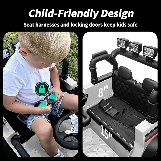 12V Kids Ride on Car Truck, Kids Electric Vehicles Car Ride on Toy - Image 6
