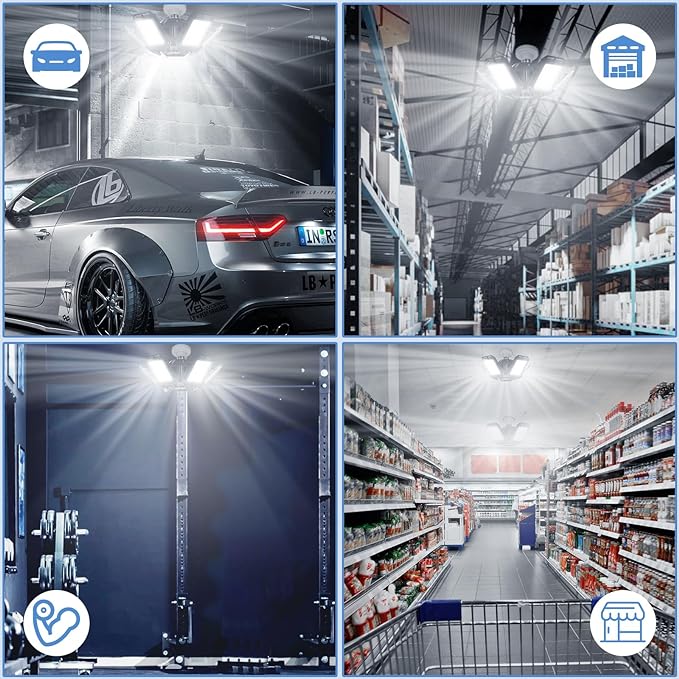 LED Garage Lights 1 Pack -180W, 18000LM 6500K Led Shop Light - Image 7