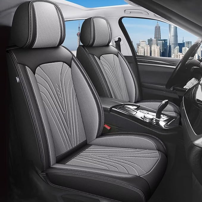 Car Seat Covers Fit for Toyota Camry 2012-2025 Faux Leather Automotive Seat by DISUTOGO