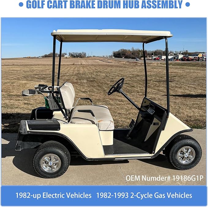 Golf Cart Brake Drum Assembly Kit Compatible - Image 4