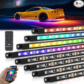 MICTUNING 8Pcs N8+ Chasing Color RGB+IC Underglow Neon Accent Strip Lights by MICTUNINGINC