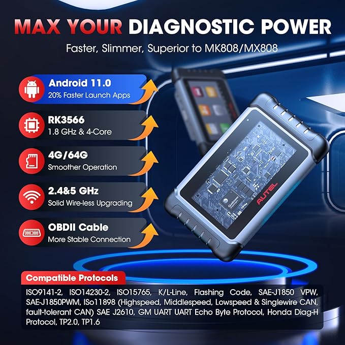 Autel Scanner MaxiCOM MK808S: 2025 Bidirectional Tool as MK808BT Pro MX808S - Image 8