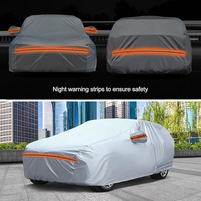 KEYOOG Fit for 198"-208" Length SUVs, 6-Layer Full Car Cover is All-Weather - Image 7