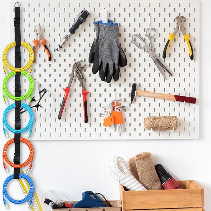 Extension Cord Organizer, Garage Garden Storage Straps Black Organizer Straps - Image 4
