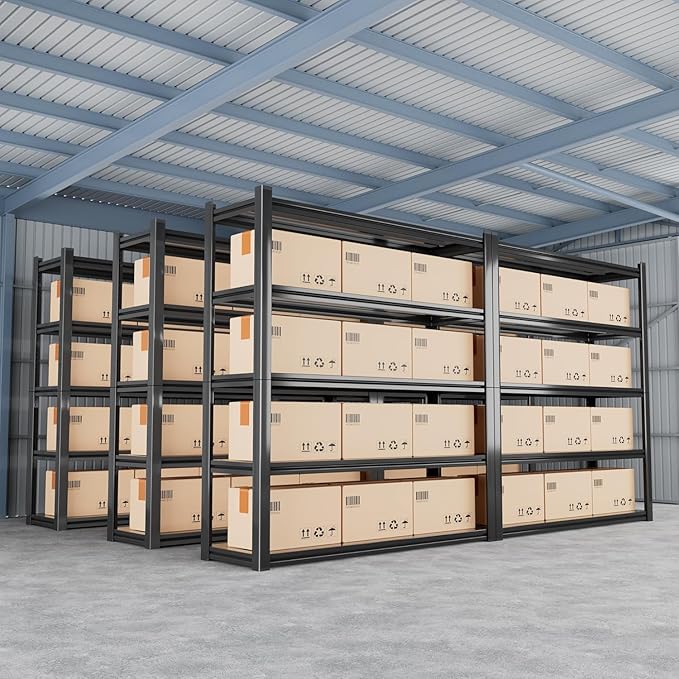 72" H Garage Shelving 2000LBS Heavy Duty Storage Shelves Adjustable 5 Tier - Image 7