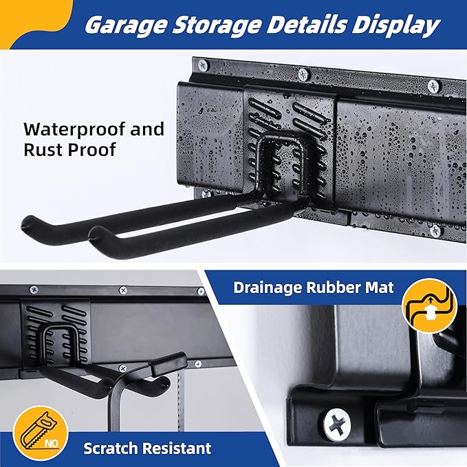 Garage Tool Organizer Wall Mount, Heavy Duty Garden Tool Organizers - Image 3