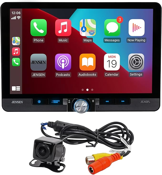 Jensen J1CA10FL-BUC 10.1-inch CarPlay Android Auto Car Stereo - Image 2