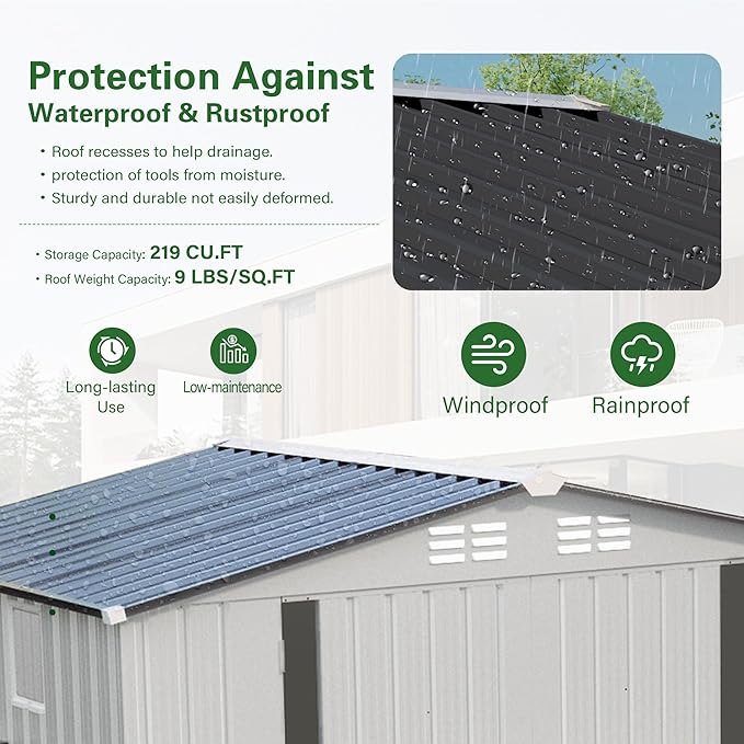 8x6 FT Outdoor Storage Shed - Image 5