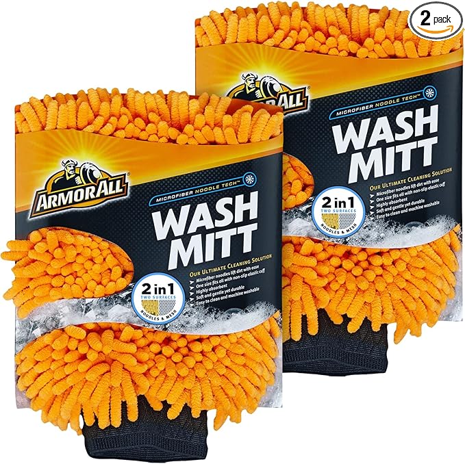 Armor All Microfiber Car Wash Mitt, Car Wash Glove by ArmorAll