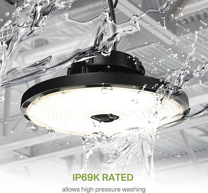ASD LED High Bay UFO Light Fixture, Commercial Shop Lighting | 3CCT, IP69K - Image 5
