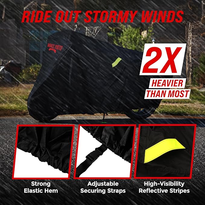 Badass Moto Ultimate Large Adventure Motorcycle Cover Waterproof Outdoor - Image 5