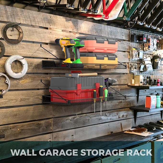 Garage Wall Shelf Steel Wall Shelf Storage Rack-design of TRIANGULAR BRACKET - Image 9