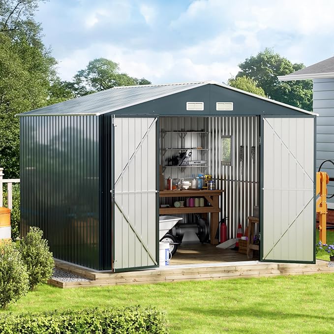 10X10X7.5 FT Outdoor Steel Storage Shed - Image 6