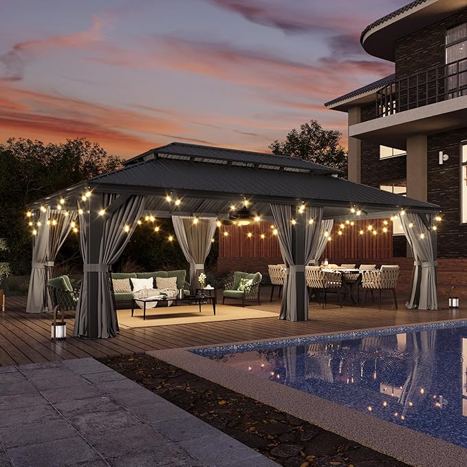 Aoxun 14' X 24' Hardtop Gazebo - Image 2