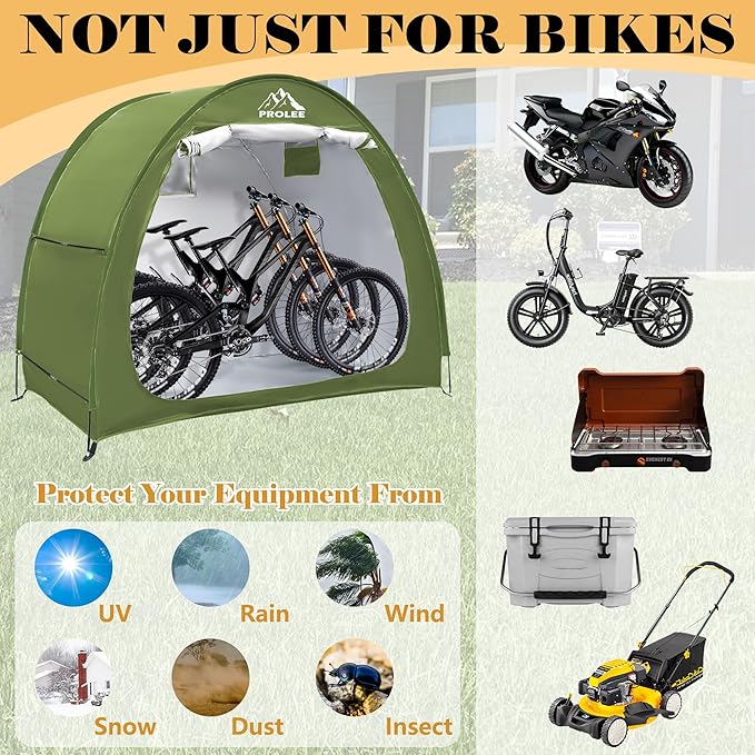 Prolee Bike Shed 6.6FT Waterproof 210D Oxford Fabric, Bike Storage - Image 2