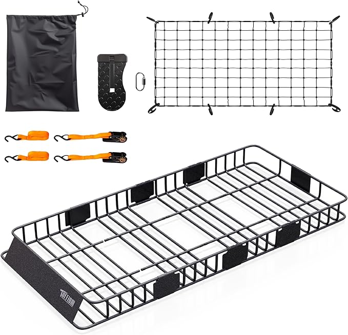 Bonnlo 250lbs Extendable Rooftop Cargo Carrier, 84 * 39 * 5.5inch Universal by Bonnlo