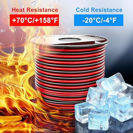 10 Gauge Wire 25FT, 10AWG Red Black Electrical Wire LED Strips Extension Cord - Image 5