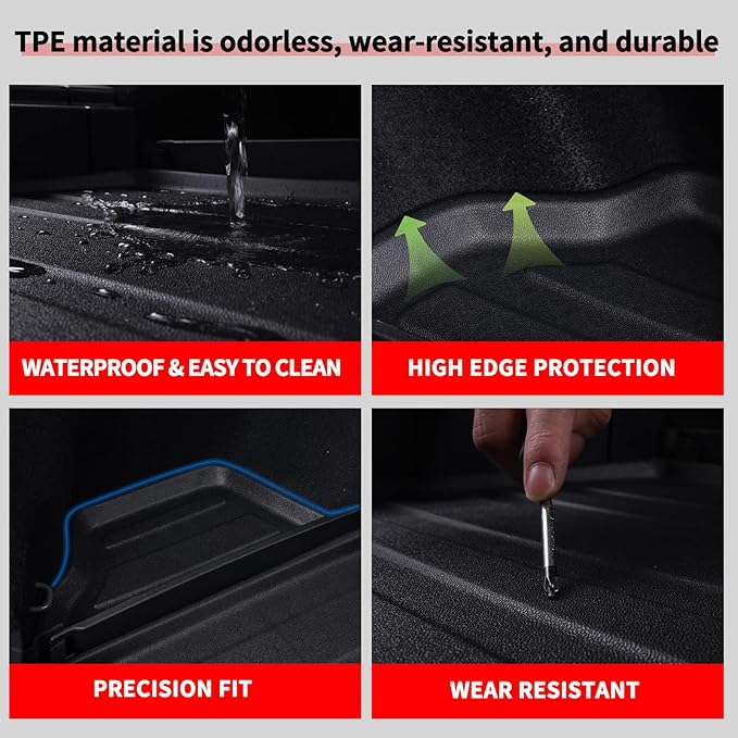 Trunk Mat for 2025 KIA K4 TPE All Weather Protection Car Cargo Liners - Image 4