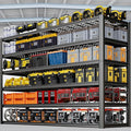 67" W Garage Shelving Heavy Duty, Adjustable 6 Tier Metal Shelves, Commercial by PMKES