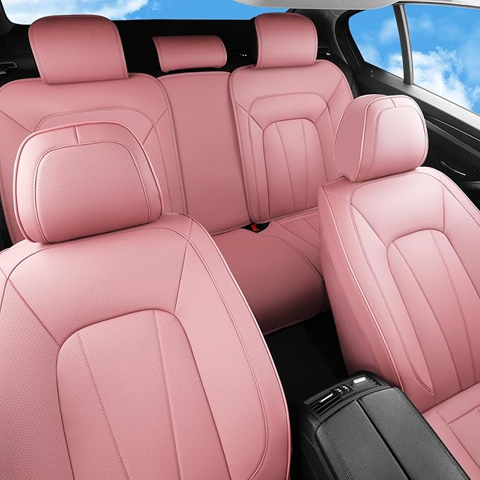 Pink Car Seat Covers, 5 Seats Universal Seat Covers - Image 2