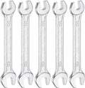 HARFINGTON 5pcs Double Open End Wrench 6mm x 8mm Metric 15 Degree Offset Angle by HARFINGTON