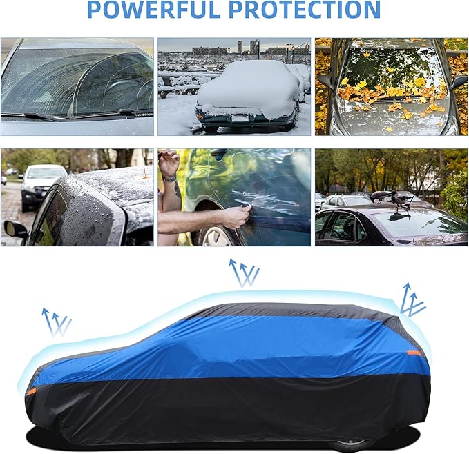 SUV Car Cover Waterproof All Weather, Cover Full Exterior Cover Windproof - Image 6